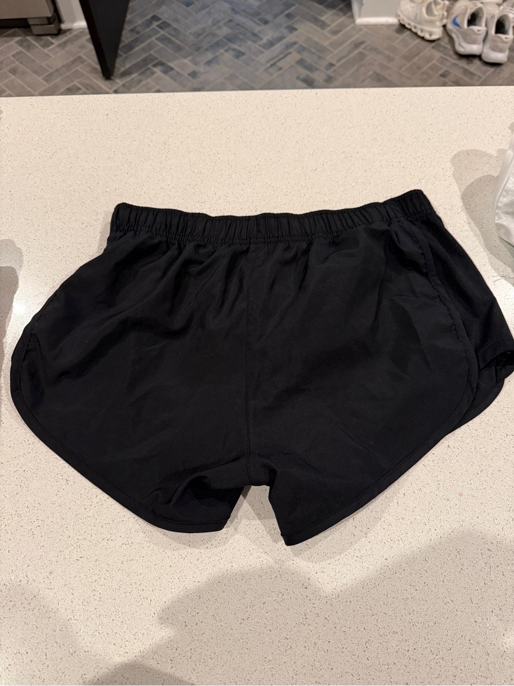 Nike Women's Black Athletic Running Shorts with Reflective Swooshes - Picture 2 of 4